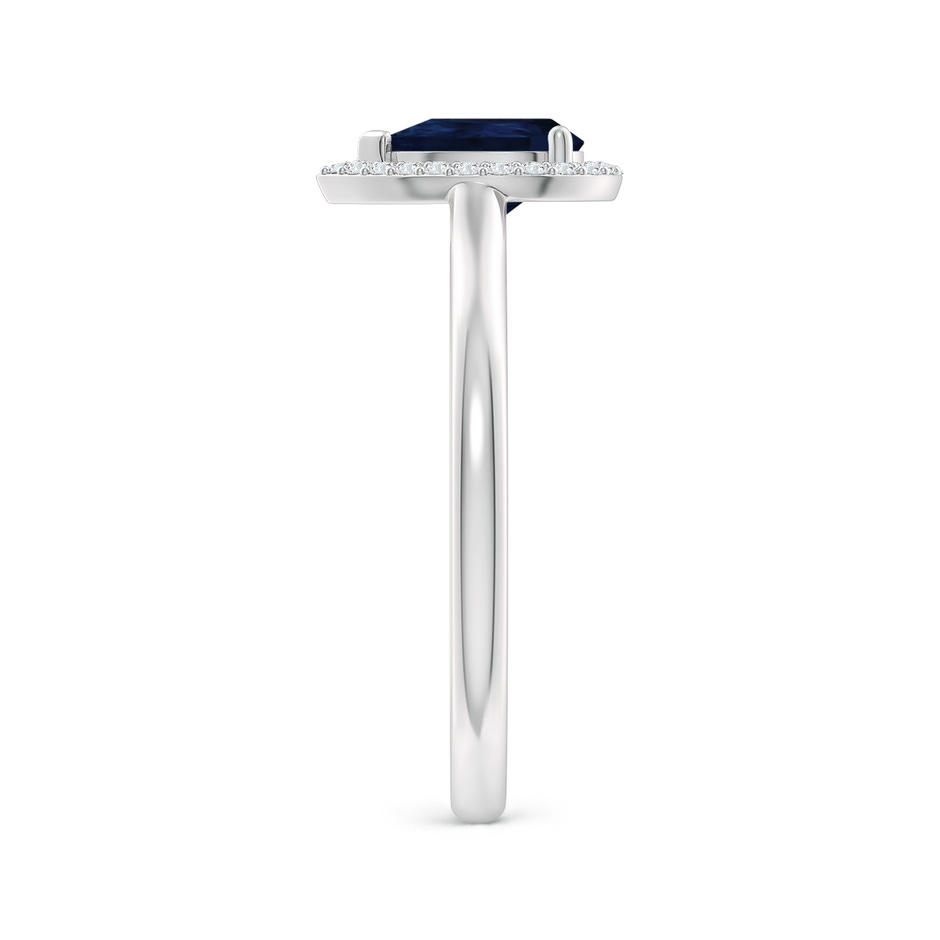 7x5mm A Pear-Shaped Blue Sapphire Halo Ring in P950 Platinum side-2