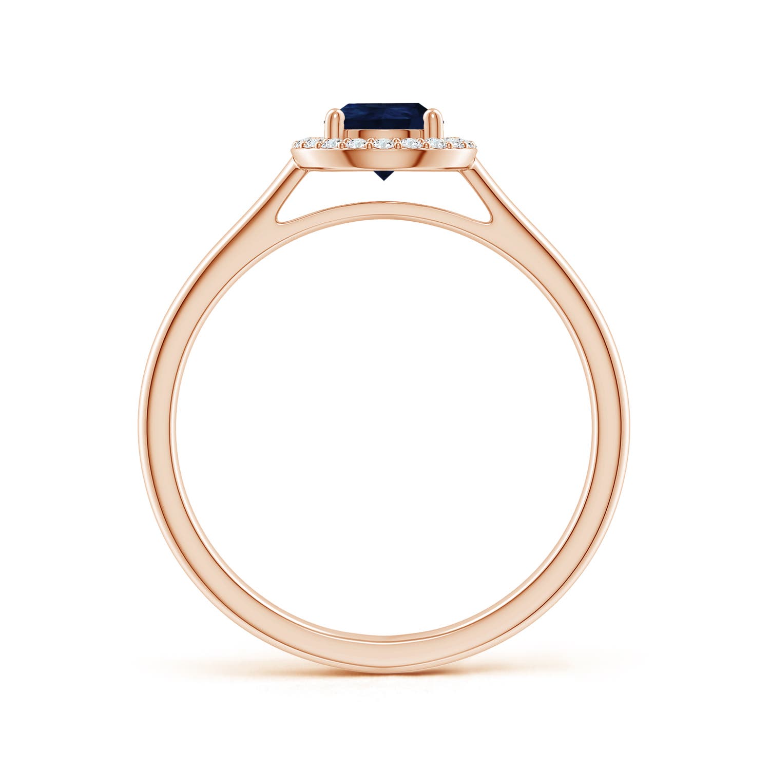 A - Blue Sapphire / 0.87 CT / 14 KT Rose Gold