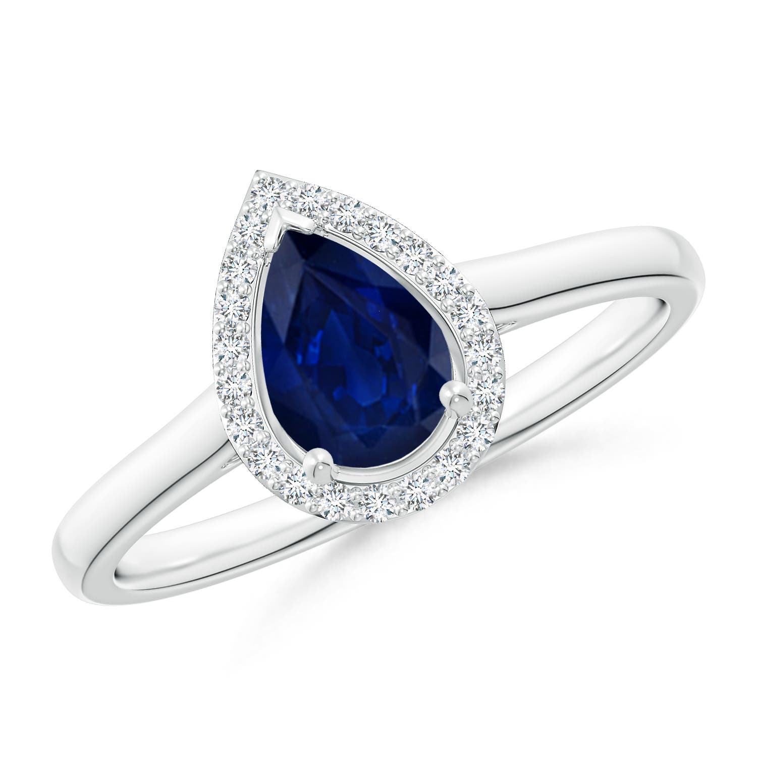 AA - Blue Sapphire / 0.87 CT / 14 KT White Gold