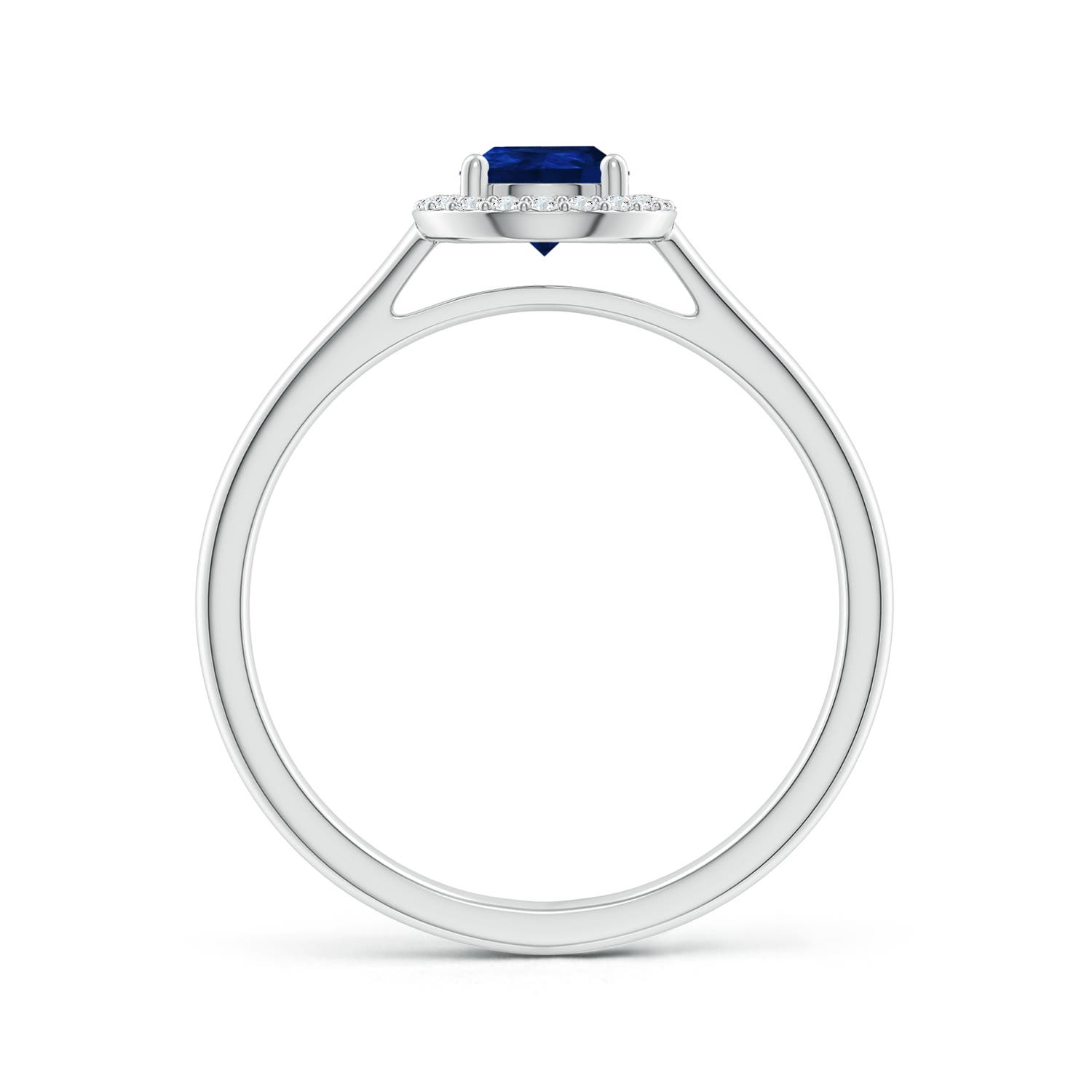 AA - Blue Sapphire / 0.87 CT / 14 KT White Gold