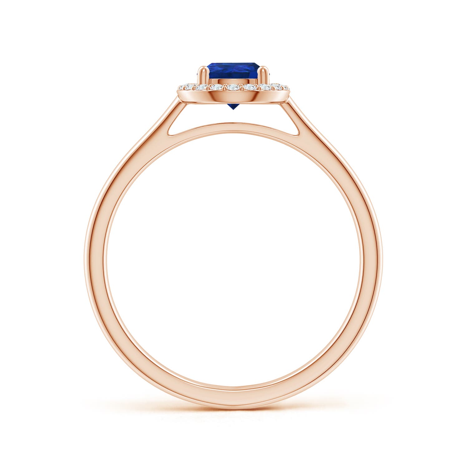 AAA - Blue Sapphire / 0.87 CT / 14 KT Rose Gold