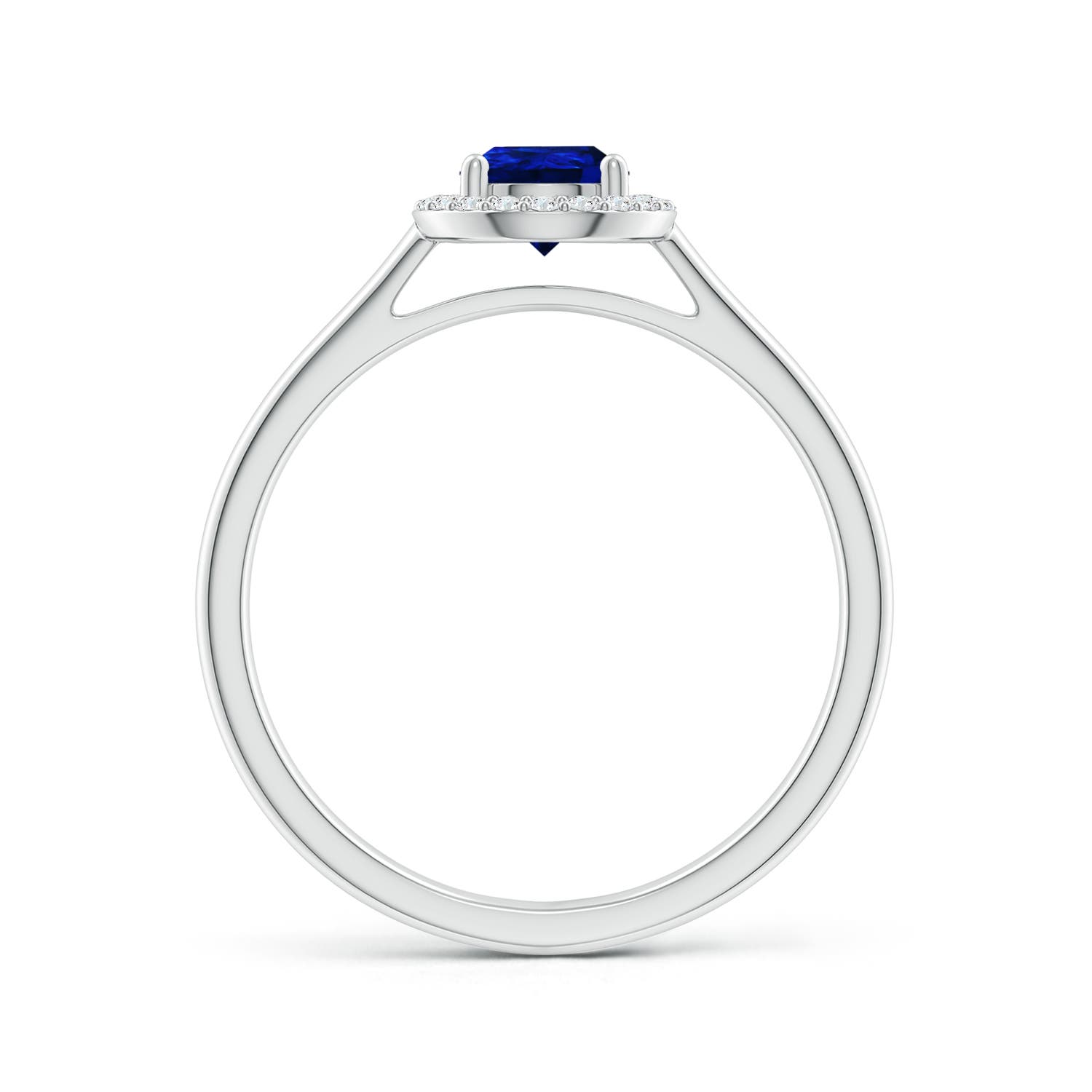 AAAA - Blue Sapphire / 0.87 CT / 14 KT White Gold