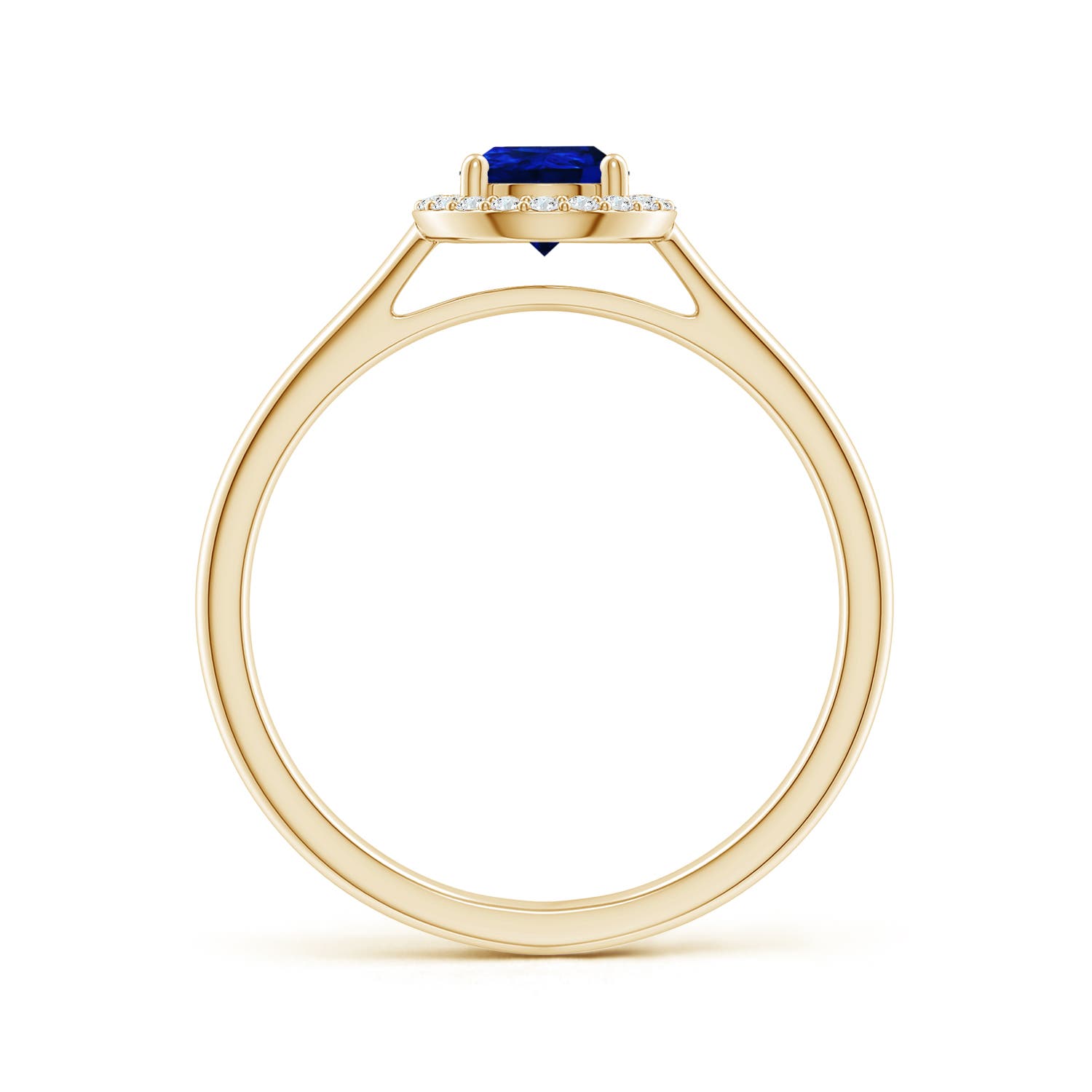 AAAA - Blue Sapphire / 0.87 CT / 14 KT Yellow Gold