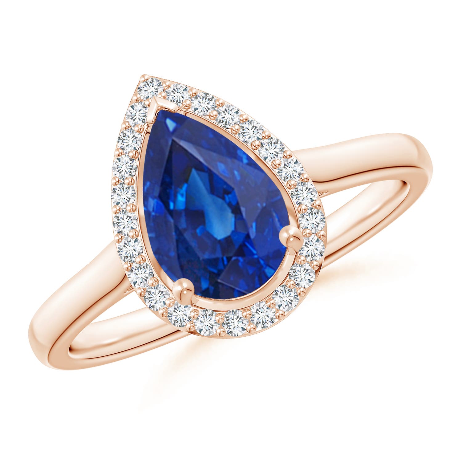 AAA - Blue Sapphire / 1.71 CT / 14 KT Rose Gold