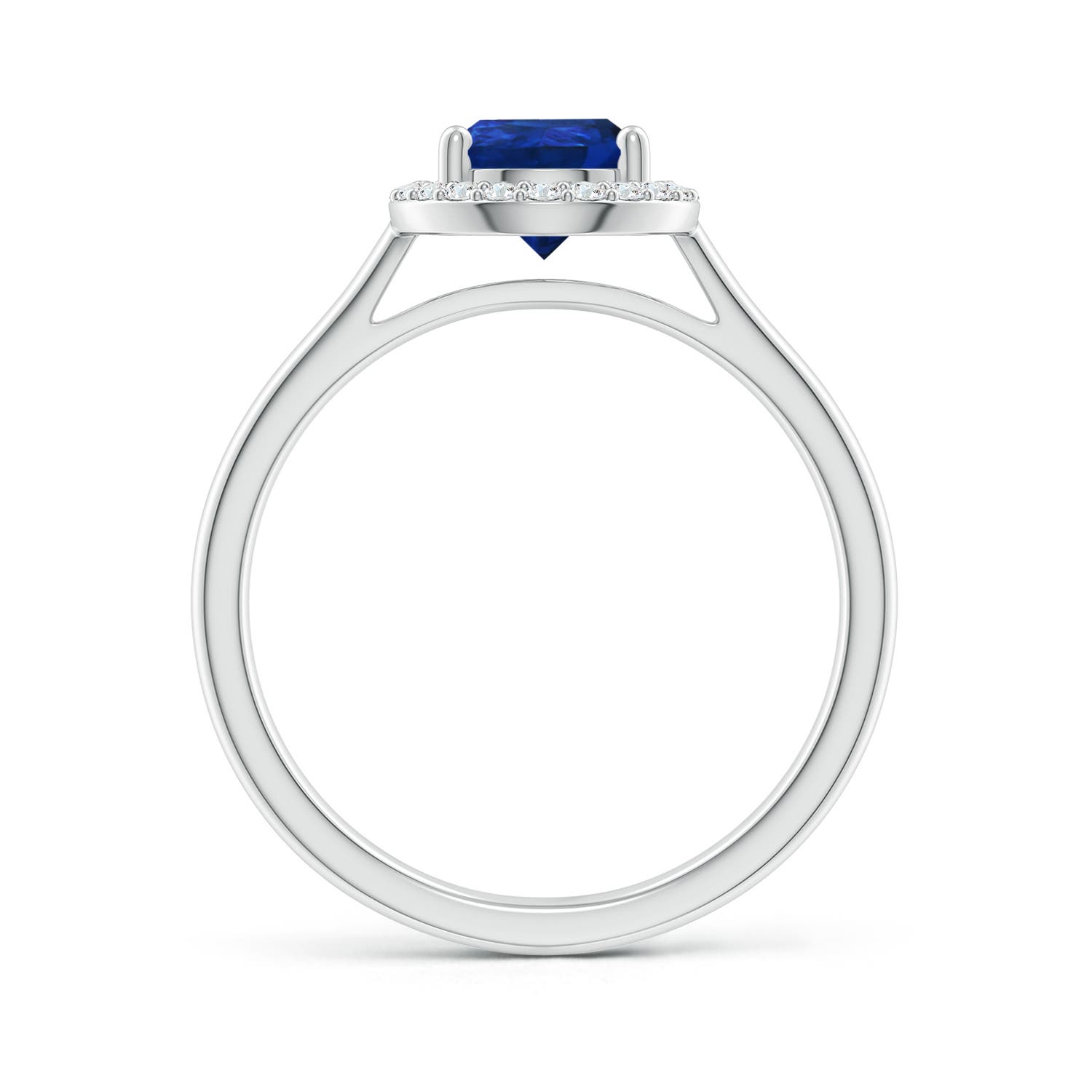 AAA - Blue Sapphire / 1.71 CT / 14 KT White Gold