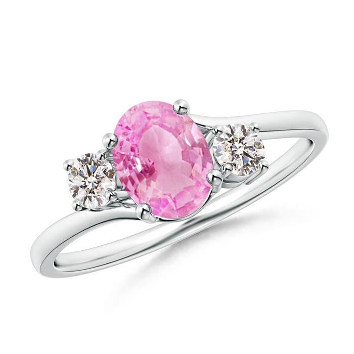 A - Pink Sapphire / 1.06 CT / 14 KT White Gold