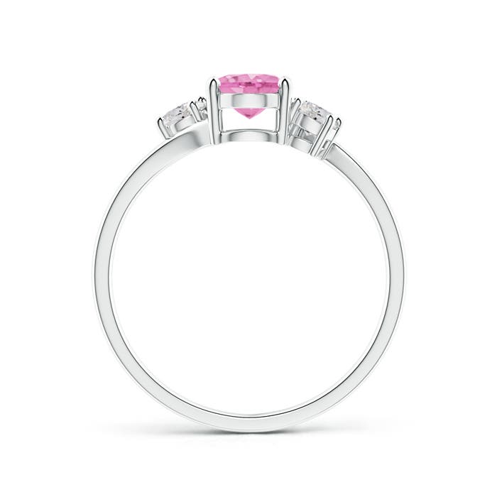 A - Pink Sapphire / 1.06 CT / 14 KT White Gold