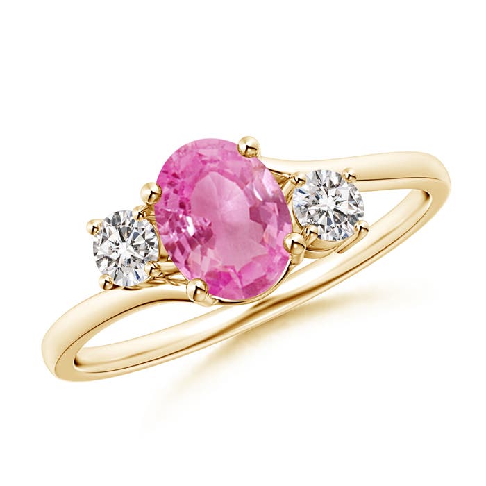 AA - Pink Sapphire / 1.06 CT / 14 KT Yellow Gold