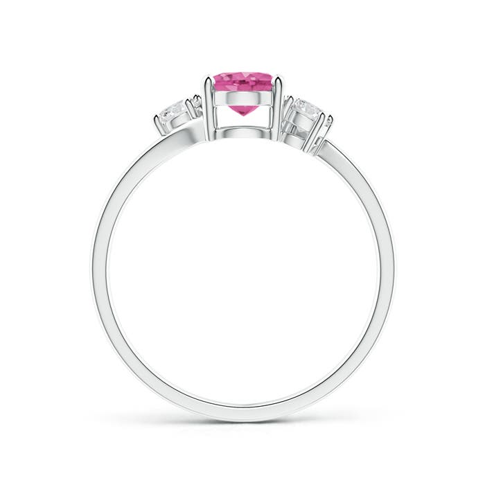 AAA - Pink Sapphire / 1.06 CT / 14 KT White Gold