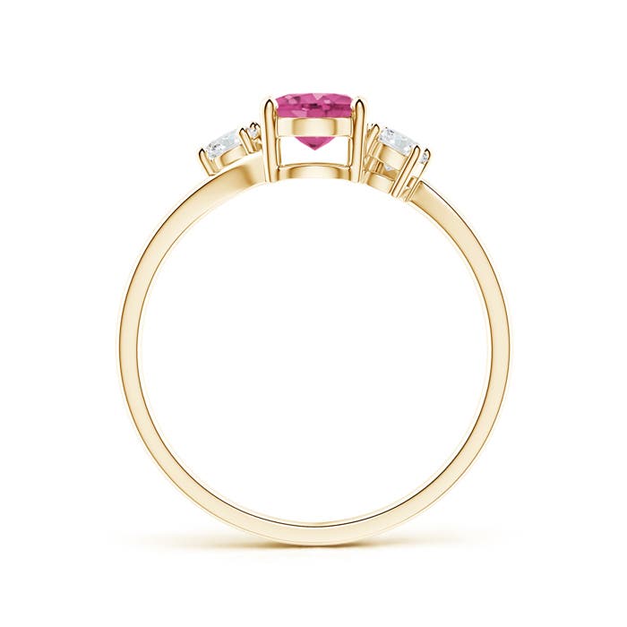 AAAA - Pink Sapphire / 1.06 CT / 14 KT Yellow Gold