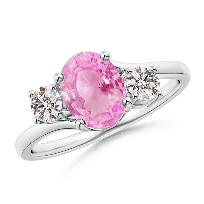 A - Pink Sapphire / 1.77 CT / 14 KT White Gold