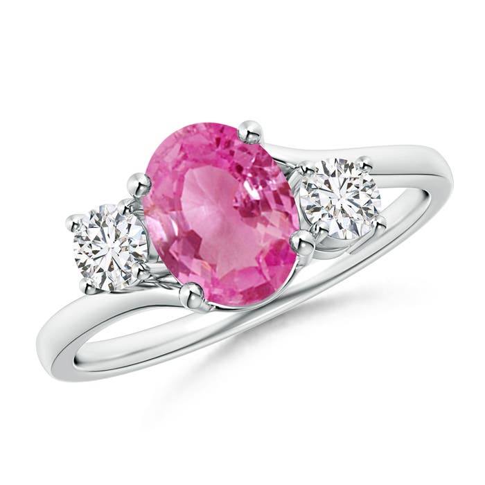 AAA - Pink Sapphire / 1.77 CT / 14 KT White Gold