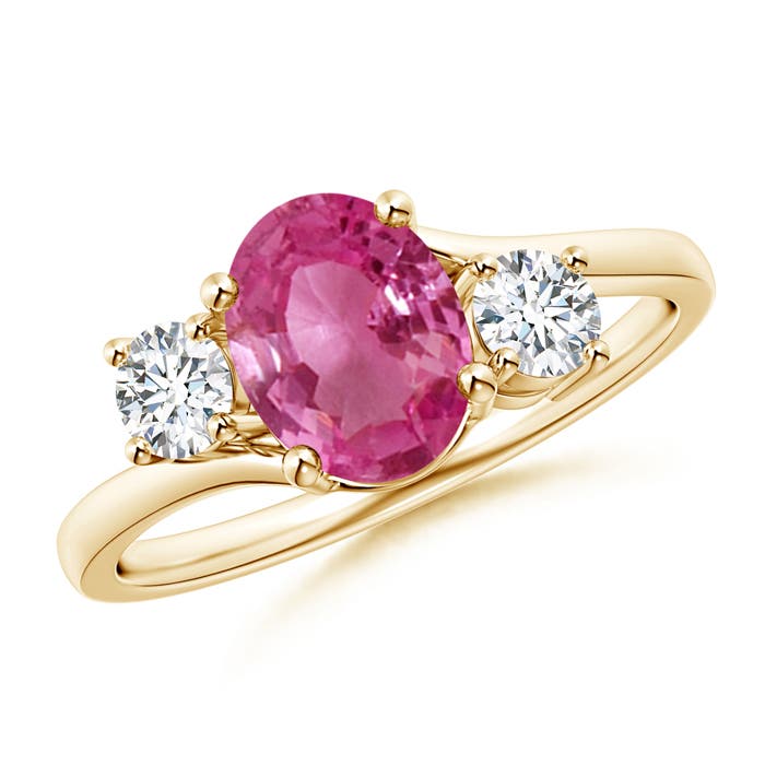 AAAA - Pink Sapphire / 1.77 CT / 14 KT Yellow Gold