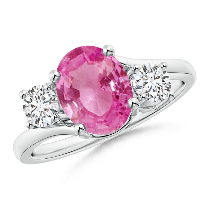 AAA - Pink Sapphire / 2.36 CT / 14 KT White Gold