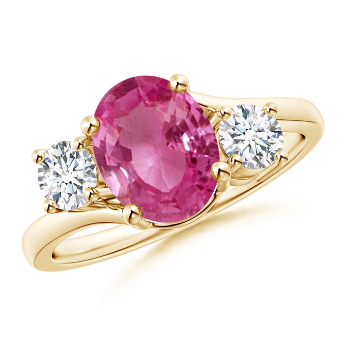 AAAA - Pink Sapphire / 2.36 CT / 14 KT Yellow Gold