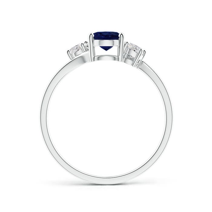 A - Blue Sapphire / 1.06 CT / 14 KT White Gold