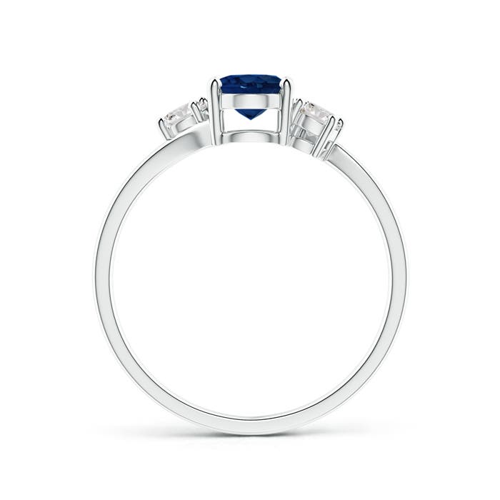 AA - Blue Sapphire / 1.06 CT / 14 KT White Gold