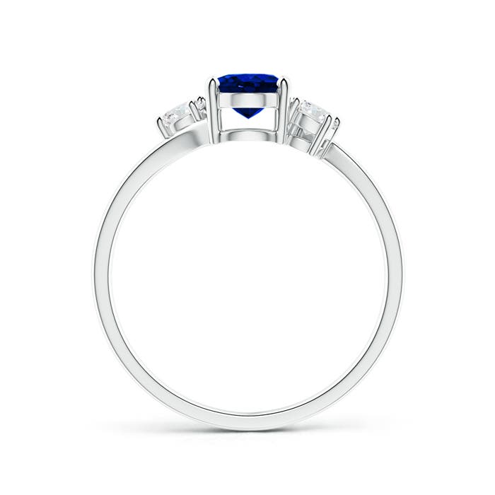 AAAA - Blue Sapphire / 1.06 CT / 14 KT White Gold