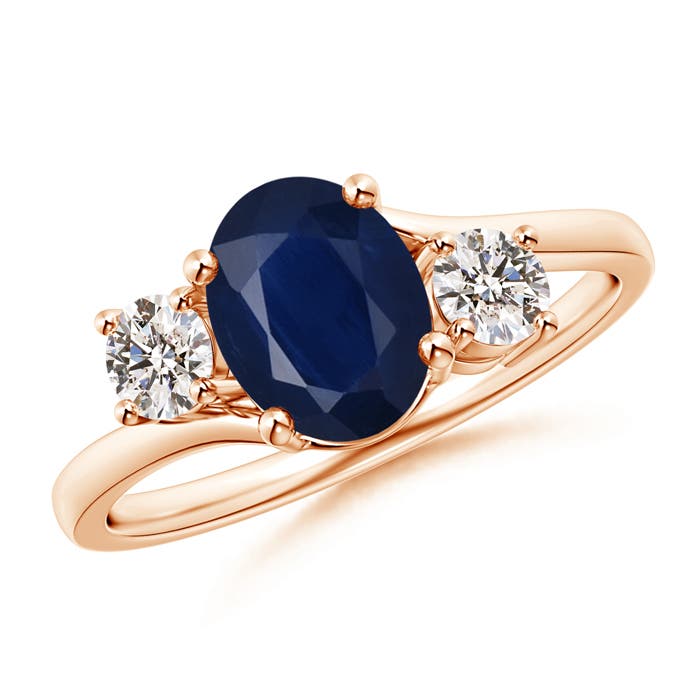 A - Blue Sapphire / 1.87 CT / 14 KT Rose Gold