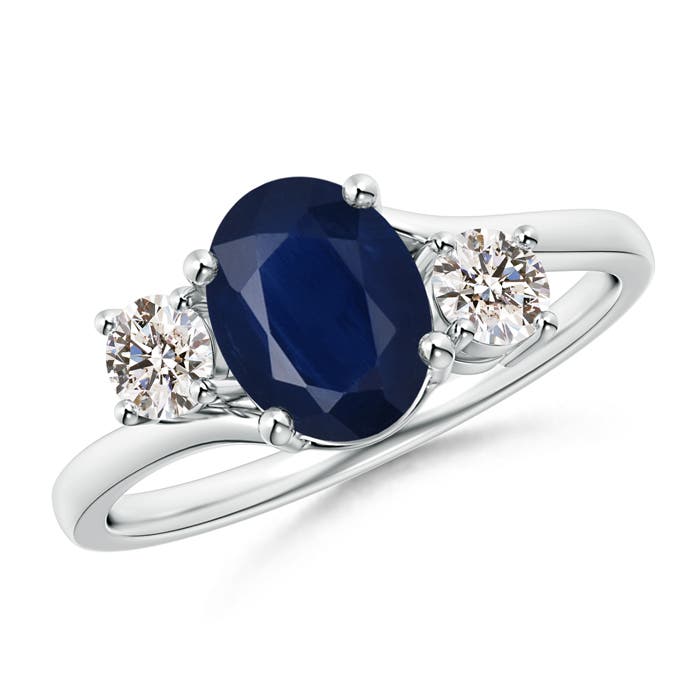 A - Blue Sapphire / 1.87 CT / 14 KT White Gold