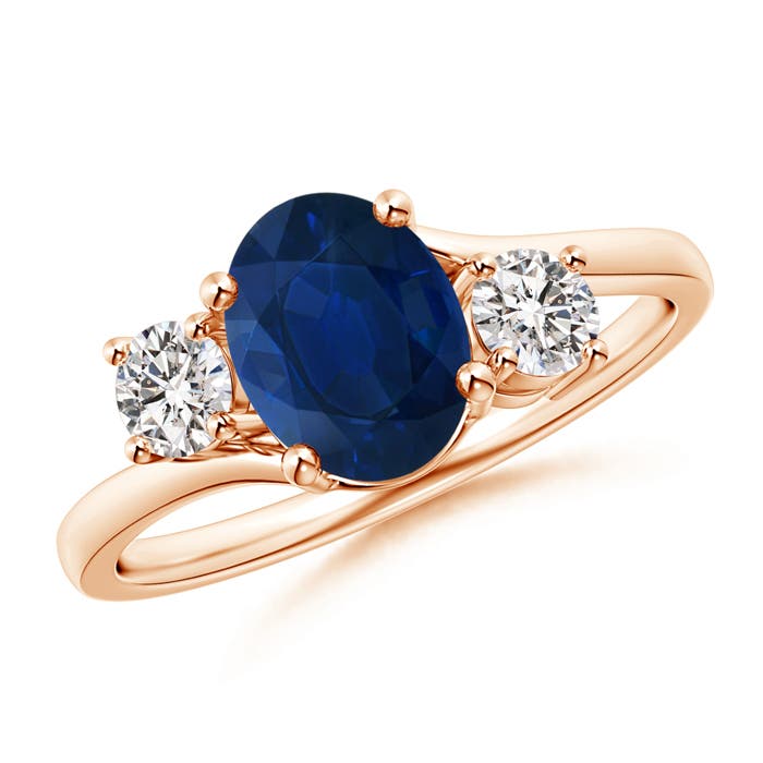 AA - Blue Sapphire / 1.87 CT / 14 KT Rose Gold