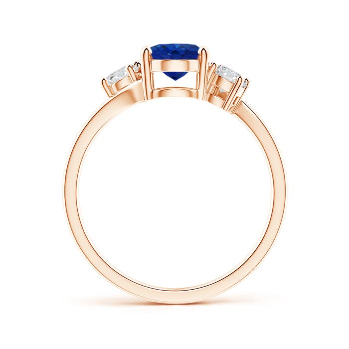 AAA - Blue Sapphire / 1.87 CT / 14 KT Rose Gold