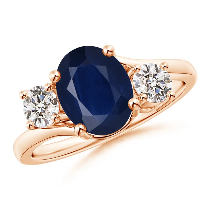 A - Blue Sapphire / 2.46 CT / 14 KT Rose Gold