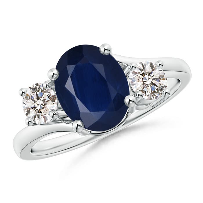 A - Blue Sapphire / 2.46 CT / 14 KT White Gold