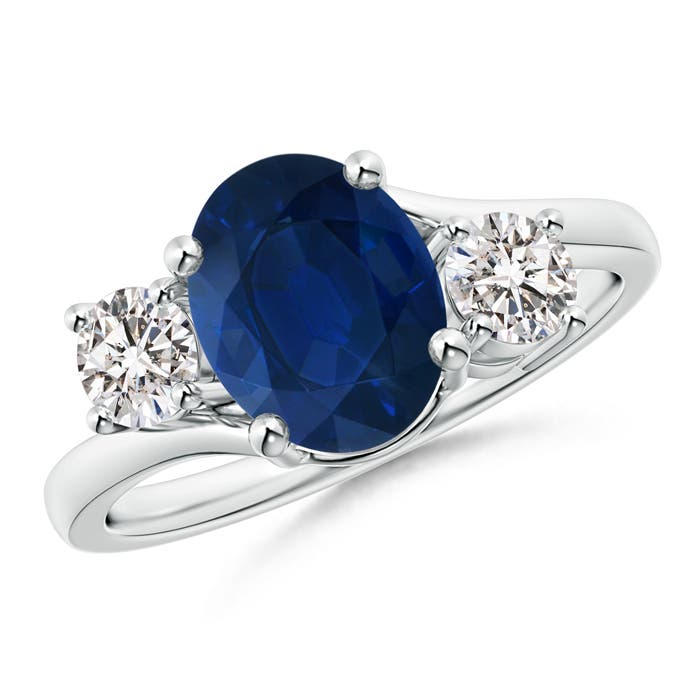 AA - Blue Sapphire / 2.46 CT / 14 KT White Gold