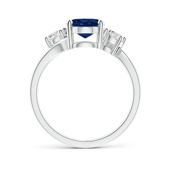 AA - Blue Sapphire / 2.46 CT / 14 KT White Gold