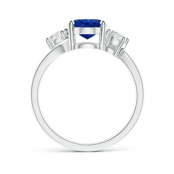 AAA - Blue Sapphire / 2.46 CT / 14 KT White Gold