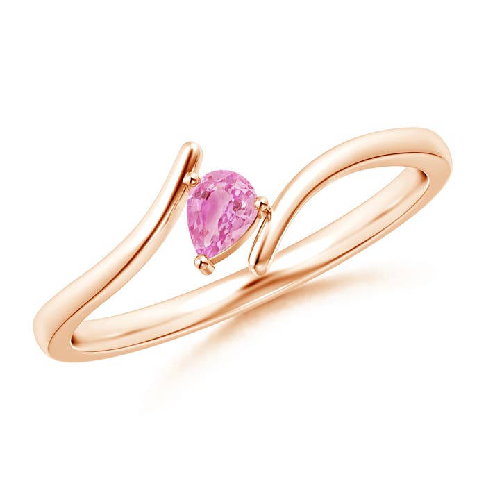 A - Pink Sapphire / 0.17 CT / 14 KT Rose Gold