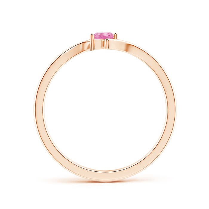 A - Pink Sapphire / 0.17 CT / 14 KT Rose Gold