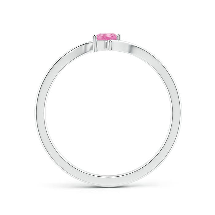 A - Pink Sapphire / 0.17 CT / 14 KT White Gold