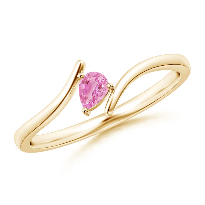 A - Pink Sapphire / 0.17 CT / 14 KT Yellow Gold