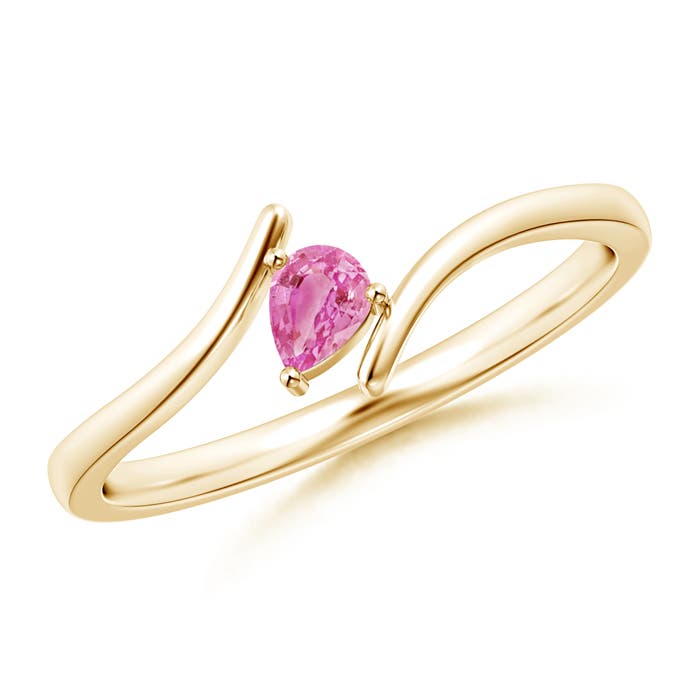 AA - Pink Sapphire / 0.17 CT / 14 KT Yellow Gold