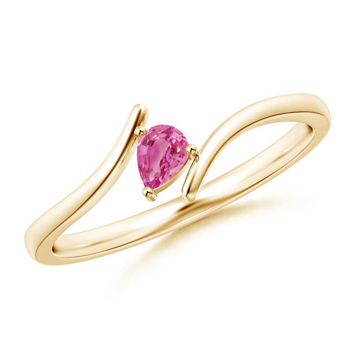 AAA - Pink Sapphire / 0.17 CT / 14 KT Yellow Gold