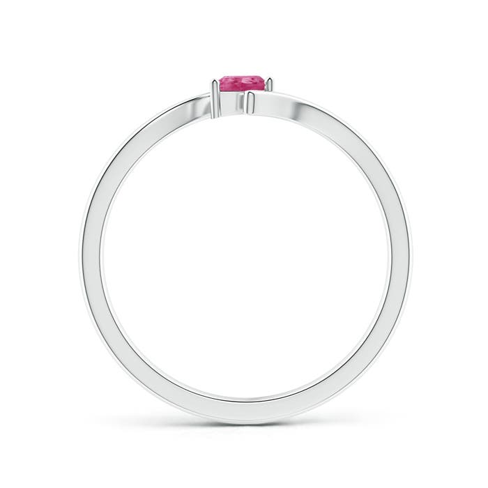 AAAA - Pink Sapphire / 0.17 CT / 14 KT White Gold