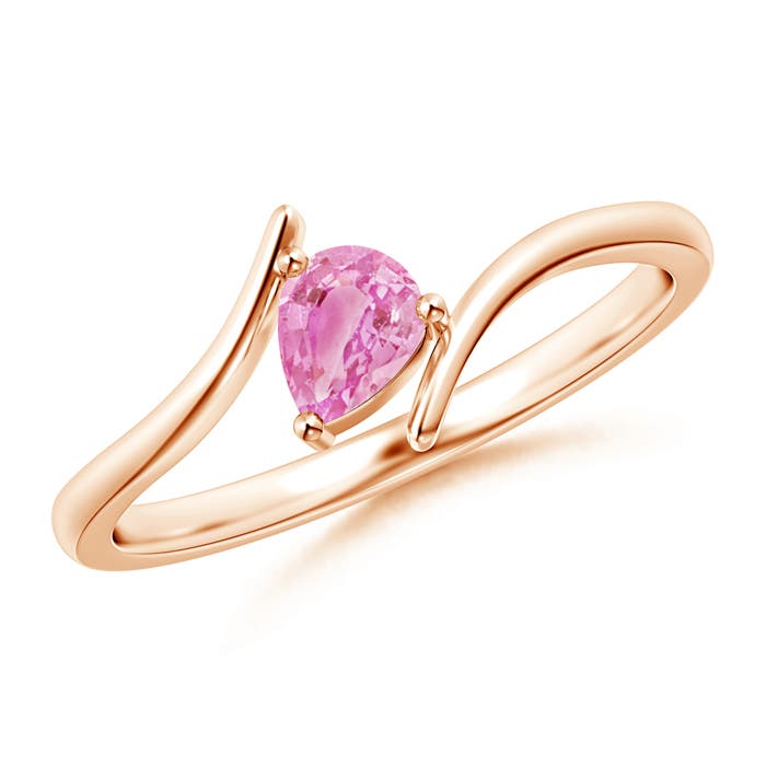 A - Pink Sapphire / 0.35 CT / 14 KT Rose Gold