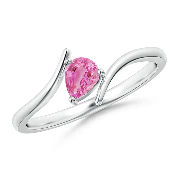 AA - Pink Sapphire / 0.35 CT / 14 KT White Gold