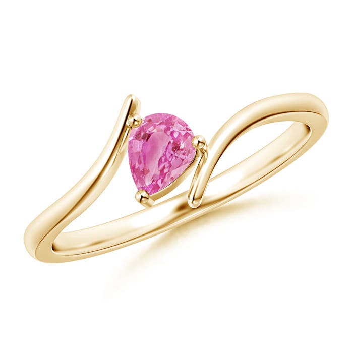 AA - Pink Sapphire / 0.35 CT / 14 KT Yellow Gold