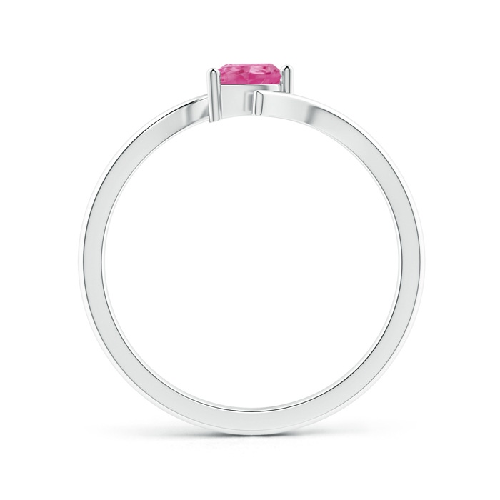 5x4mm AAA Bypass Pear-Shaped Pink Sapphire Ring in White Gold Product Image