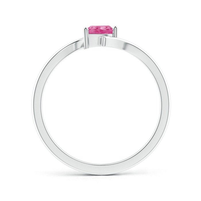 5x4mm AAA Bypass Pear-Shaped Pink Sapphire Ring in White Gold product image