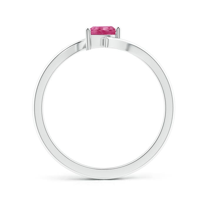 AAAA - Pink Sapphire / 0.35 CT / 14 KT White Gold