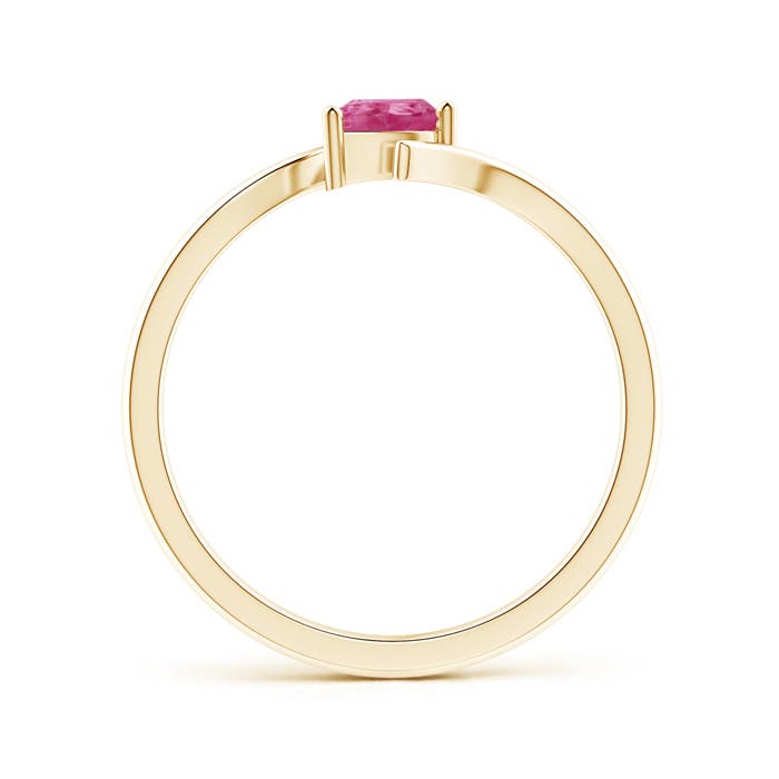 AAAA - Pink Sapphire / 0.35 CT / 14 KT Yellow Gold