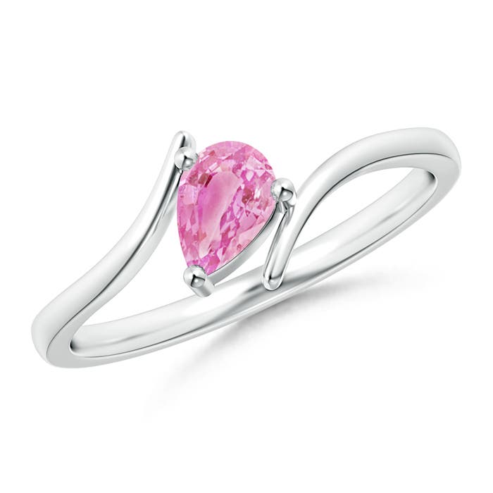 A - Pink Sapphire / 0.45 CT / 14 KT White Gold