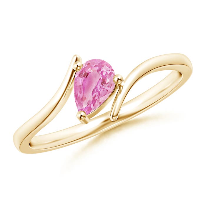 A - Pink Sapphire / 0.45 CT / 14 KT Yellow Gold