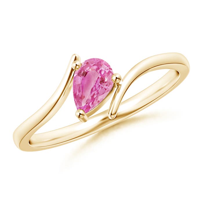 AA - Pink Sapphire / 0.45 CT / 14 KT Yellow Gold