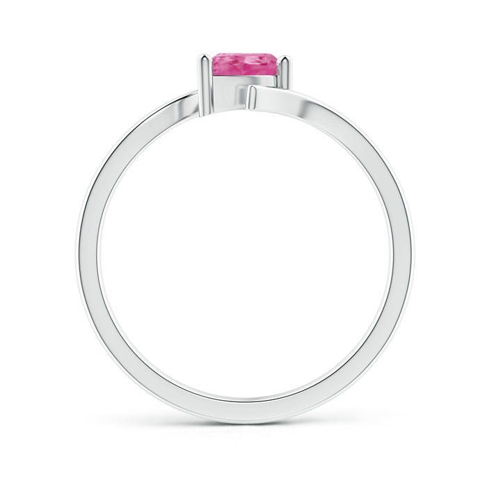 6x4mm AAA Bypass Pear-Shaped Pink Sapphire Ring in White Gold Product Image