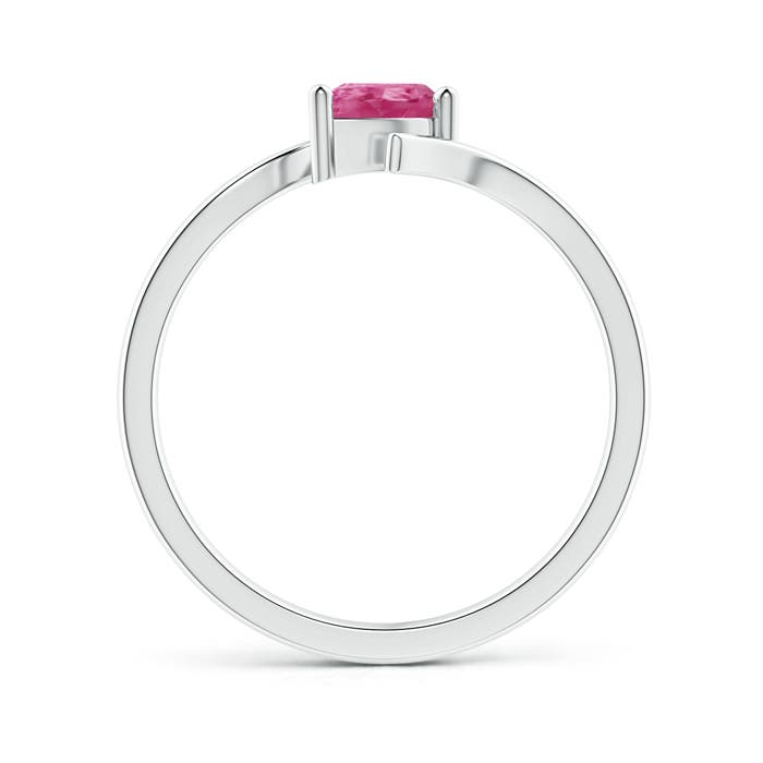 AAAA - Pink Sapphire / 0.45 CT / 14 KT White Gold